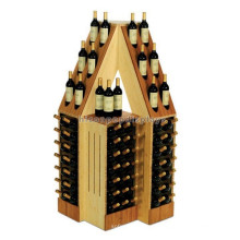 Free Design Wine Retail Store Freistehender Naturholz-Wein-Merchandising-Bier-Display-Turm